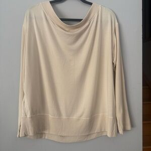Athleta Cream Long Sleeve Women's Top Plus Size